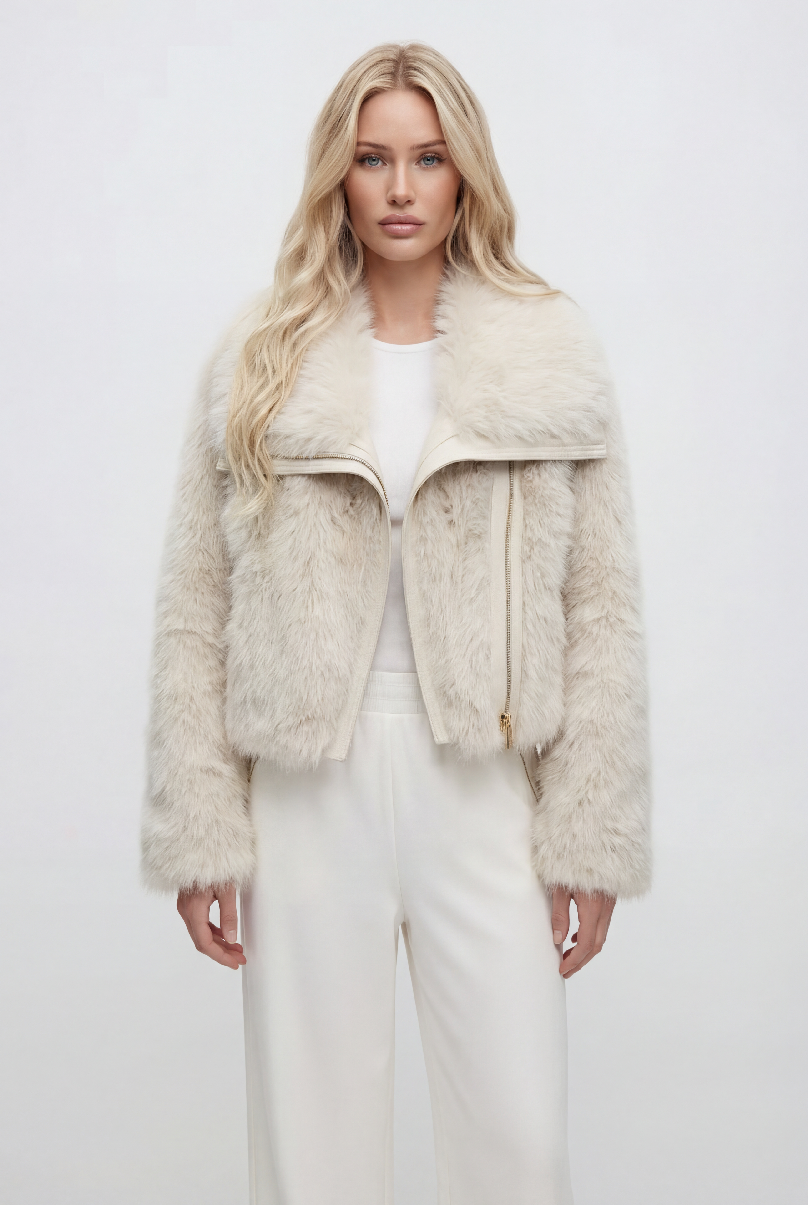 Trumpas Dirbtinio Kailio Švarkas