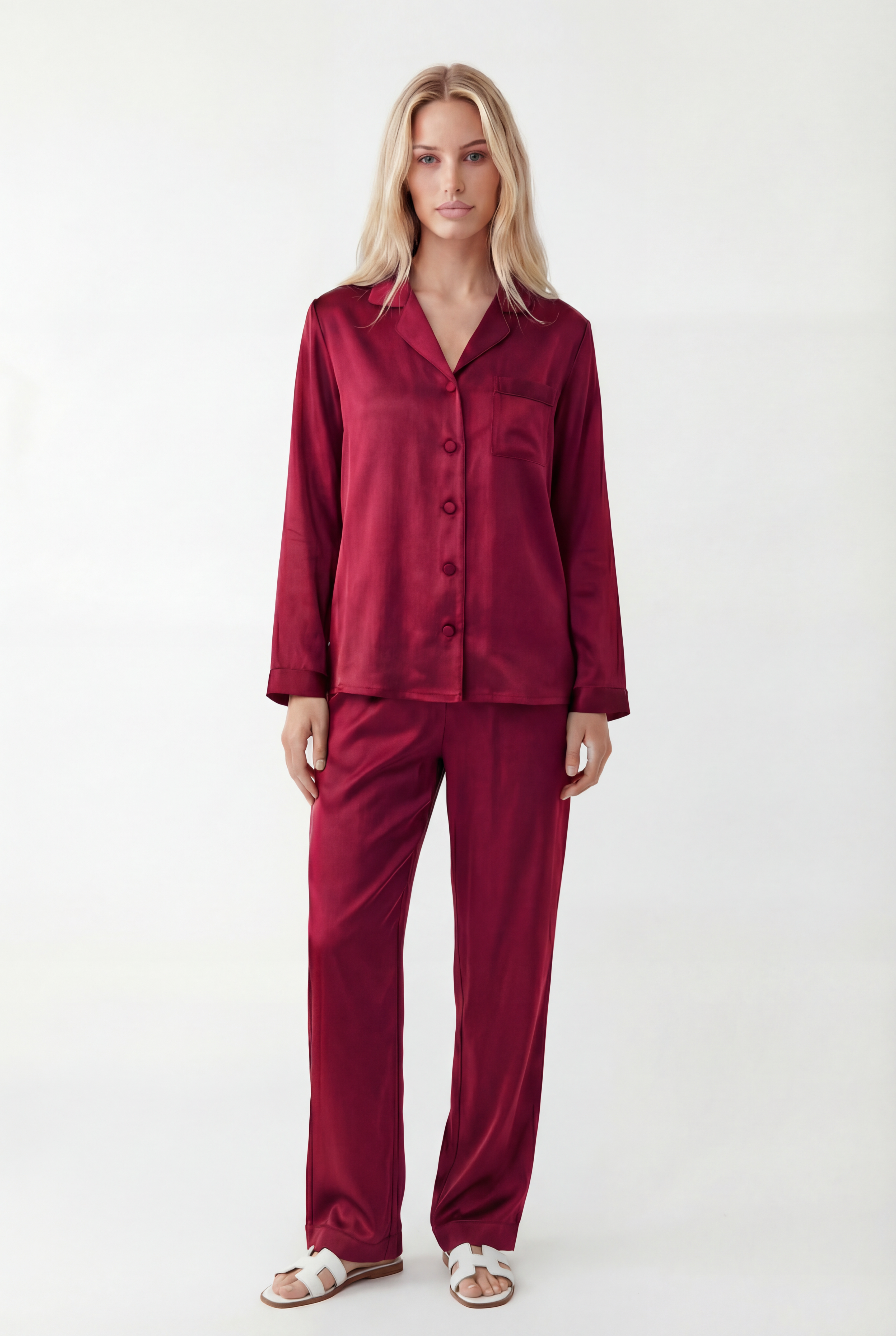 Ilgas Premium Šilko Pižamos Komplektas