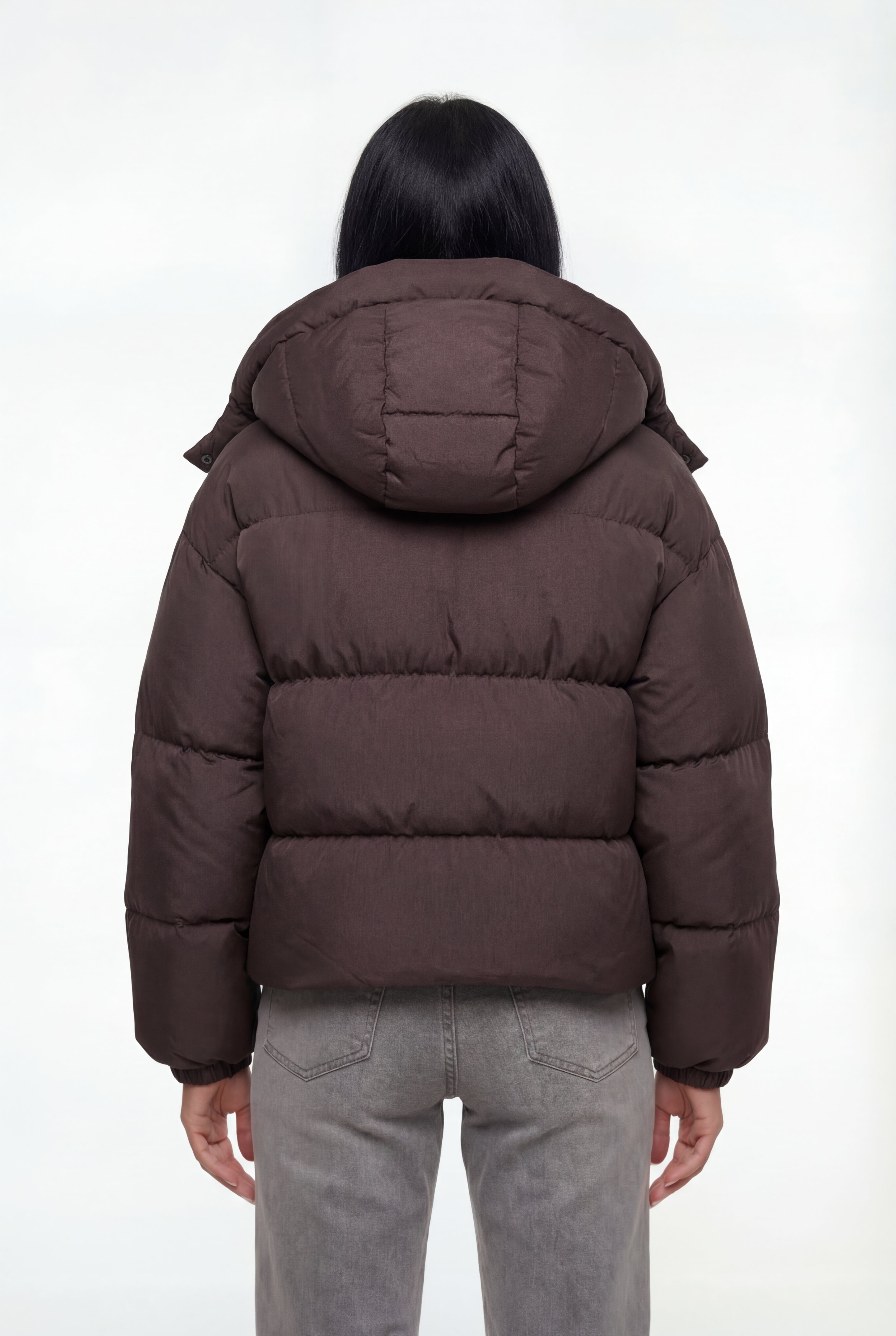 Žieminė pūsta striukė su kapišonu